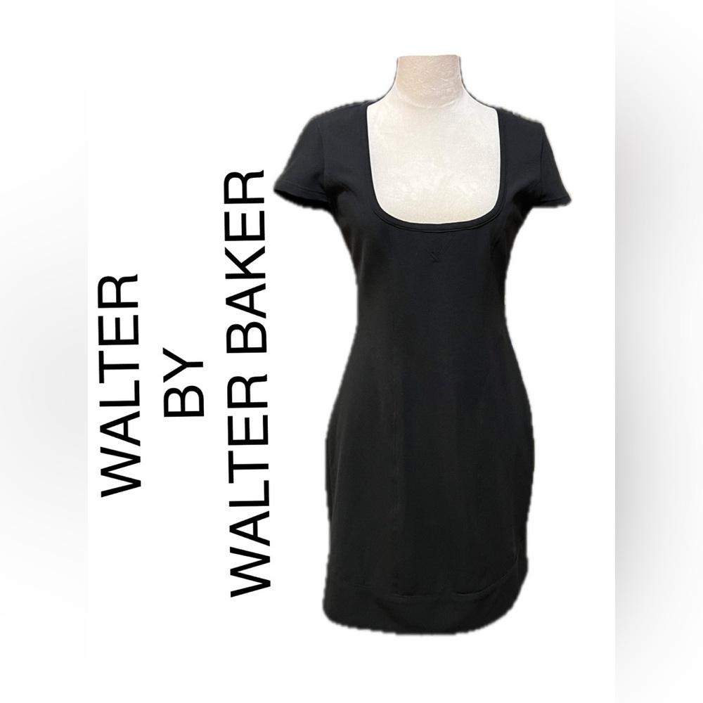 TS NWT-WALTER BY WALTER BAKER WOMEN’S CAP SLEEVE BLACK DRESS SIZE M.